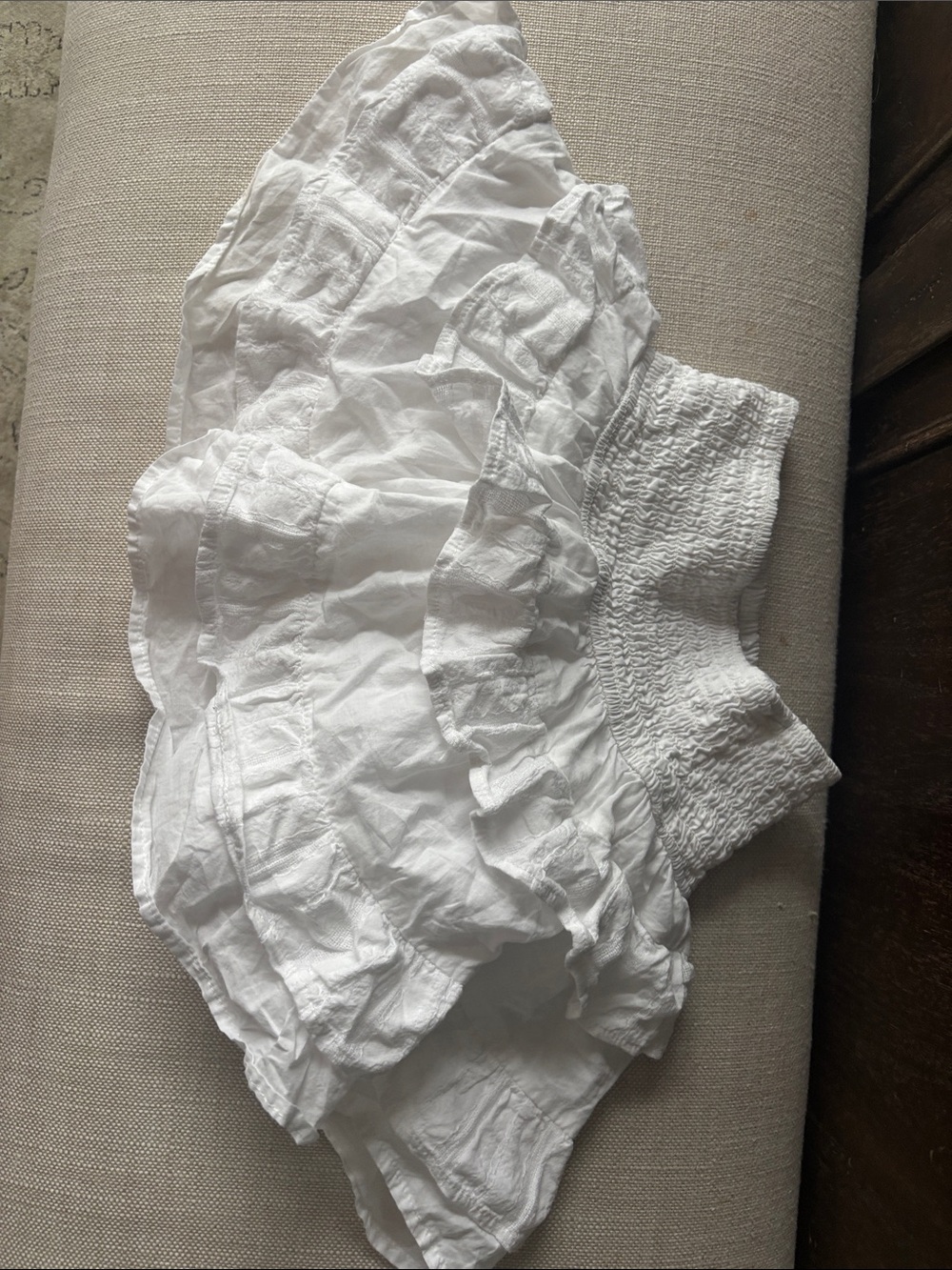 White Tiered Ruffle Skirt